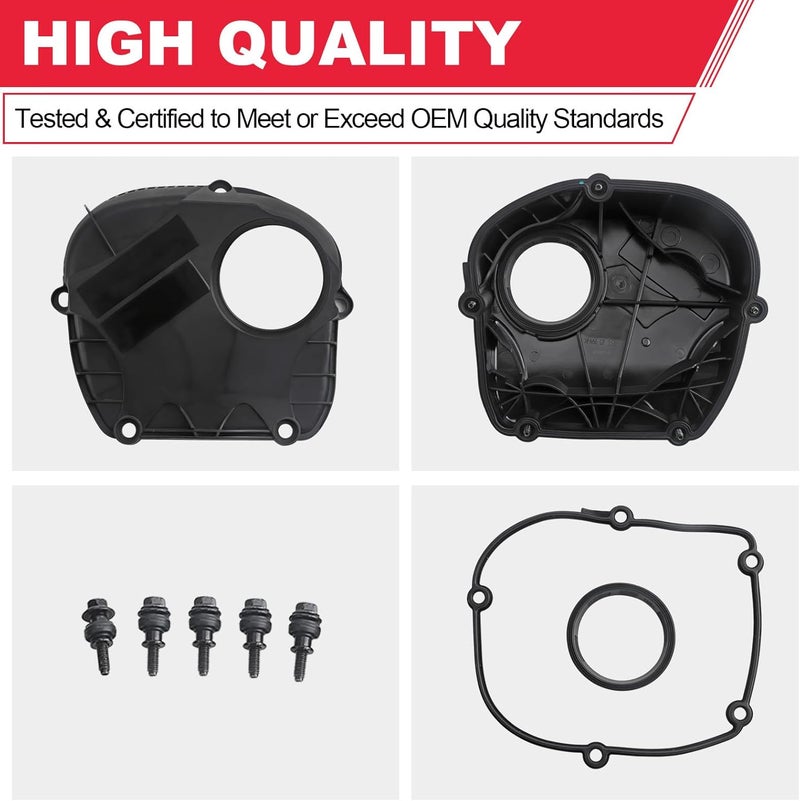 Fitede Engine Upper Timing Chain Cover with Gasket Fits for Audi A3 A4 A5 VW Beetle Jetta Replaces# 06H103269C 06H103269L 06H103269H - Image 4